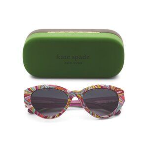 KATE SPADE Pink 55mm Round Sunglasses